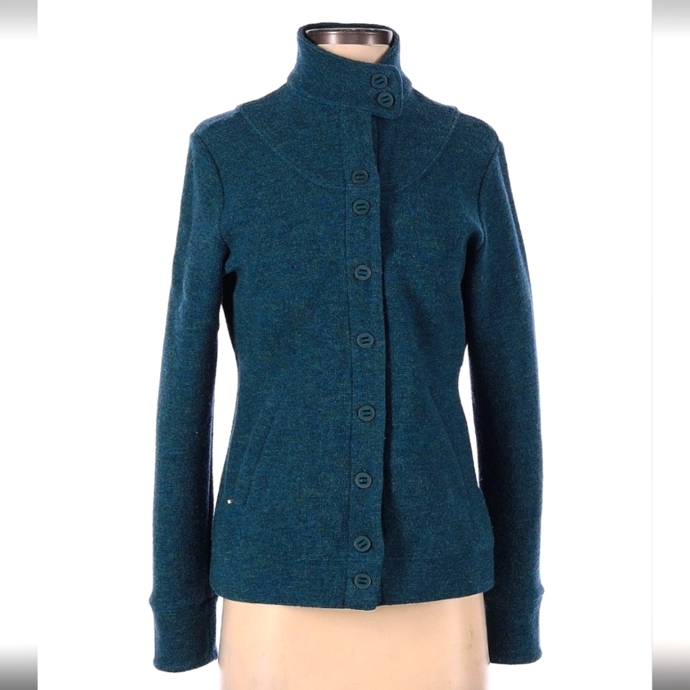 Ibex EUC Merino Wool.Carrie Jacket Teal S 6